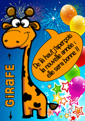 &Eacute;clats de rires avec une girafe joyeuse